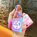 Creative glowing and sounding mini scale electronic keychain toy for bag accessories - Purple