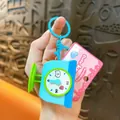 Creative mini electronic scale keychain with light and sound stress relief toy blue - Blue