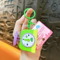 Green cartoon electronic scale keychain with light and sound, SKU variant. - Green