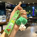 Llavero creativo de verdura bok choy verde con correa de silicona VEGGY para bolso - Verde