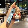 Portachiavi cane 3D carino con cinturino azzurro e scritta Buddy modello variante - Cavalier King Charles Spaniel (B471-2) / Grande / Blu