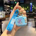 Niedlicher blauer Retro-TV-Schlüsselanhänger mit K-POP Demon Hunters-Band für Taschen - Leuchtend / Blau