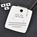 Self-adhesive jewelry display card with 9mm hole for earrings packaging - Adhesive Hook Style 1 (For 100 Cards) / Pack of 100 / Clear