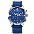Professionelle OCHSTIN Herren Quarzuhr mit blauem Zifferblatt und blauem Nylonarmband - Blau