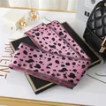 Elegant pink leopard print satin scarf, versatile accessory for hair tie and handbag decor - L040-01-04 Leopard Print - Pink