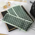 Elegant green polka dot satin silk scarf for hair, neck and bag decoration accessories - L040-17-09 Small Polka Dots - Green