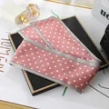 Elegant pink polka dot silk ribbon scarf for hair styling or handbag decoration accessory - L040-17-04 Small Polka Dots - Pink