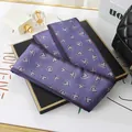 Elegant purple satin skinny scarf with gray heart print for hair tie or handbag strap - L040-18-06 Heart-purple
