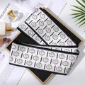Elegant white silk scarf with daisy print for hair styling or handbag decoration - L040-34-02 English Daisy - White