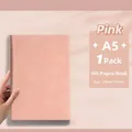 Cuaderno A5 rosa minimalista de gamuza sintética con 160 páginas para la oficina - A5 (160 Páginas) / Rosa