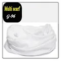 Detailed view of a seamless white multifunctional magic headscarf for outdoor activities - One Size / White