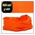 Detailed macro view of a solid orange seamless multifunctional magic outdoor scarf. - One Size / Orange