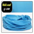 Bright blue seamless magic scarf for outdoor cycling, hiking and neck protection detail - One Size / Light Blue