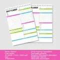 Planificador diario inglés con espiral y cubierta de PVC mate 52 hojas - B5 Planificador Diario Estilo F / 52 Hojas (178mmx254mm)