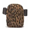 Soft leopard print fleece belt bag with adjustable strap for winter outdoor sports - Leopard Print