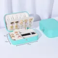 Medium PU leather jewelry box in Tiffany blue with dimensions 17x12x5cm - 16*11*5cm / Tiffany Blue