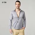 Elegantes graues Langarmhemd für Herren im Business-Casual-Slim-Fit-Stil - XL / Oberteile / Dunkelgrau