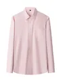 Premium men's pink wrinkle-free long-sleeve business dress shirt with chest pocket - 3XL / Tops / Light Pink