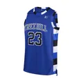 Premium blue embroidered retro basketball jersey featuring Scott number 23 on mesh fabric - S / Tops / Blue No.23