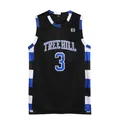 Retro Tree Hill Lucas Scott #3 embroidered basketball jersey in black and blue - S / Tops / Black No. 3