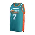 Maillot de basket brodé Flint Tropics bleu et orange professionnel pour hommes - S / Hauts / Vert Taille 7