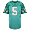 Vintage grünes American-Football-Trikot mit gestickter Nummer 5 in der Detailansicht - S / Oberteile / Blaugrün
