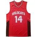 Red Wildcats #14 basketball jersey inspired by the retro high school movie team style - S / Tops / Red No. 14