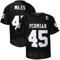 Professional black #45 Permian football jersey for men, showing front and back view details - S / Tops / Black