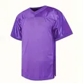 Breathable purple v-neck mesh training jersey for men football sports competition - S / Tops / Purple