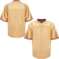Men's gold mesh baseball training jersey with V-neck and breathable fabric design - S / Tops / Yellow with Red Rib