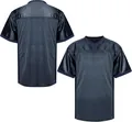 Premium navy blue mesh training jersey for men football shirt v-neck style SKU view - S / Tops / Navy Blue