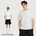 Premium heavyweight 260g white pure cotton short sleeve T-shirt in loose relaxed fit - S / Tops / White