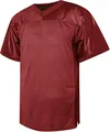 Professional men's maroon American football jersey featuring breathable mesh training fabric - S / Tops / Dark Red