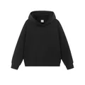 Sudadera clásica con capucha de forro polar negro unisex para el diario vivir - S / Tops / Negro (Con Capucha)