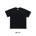 Heavyweight 300g premium cotton oversized drop-shoulder t-shirt in classic solid black - XS / Tops / Black