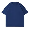 Loose-fit 230G heavyweight cotton t-shirt with drop shoulders in navy blue - S / Tops / Navy Blue