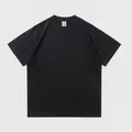 Premium schwarzes 270G schweres Herren-Kurzarm-T-Shirt aus reiner Baumwolle im Korea-Stil - S / Oberteile / Reaktives Schwarz