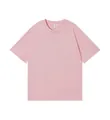Unisex 260G heavyweight cotton drop shoulder short sleeve T-shirt in light pink color - S / Tops / Pink