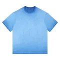 Men's washed vintage cotton T-shirt in blue gradient with round neck and loose fit - S / Tops / Gradient Sapphire Blue