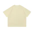 Heavyweight 300G cream color boxy fit pure cotton T-shirt featuring drop shoulder design. - S / Tops / Milky Apricot