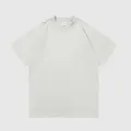 Premium 350g heavyweight cotton loose fit short sleeve t-shirt in light grey color - XS / Tops / Off-White