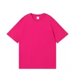 Unisex fuchsia 260g premium cotton drop shoulder short sleeve loose fit basic T-shirt - S / Tops / Dragon Fruit