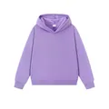 Sudadera con capucha unisex de forro polar morado con un diseño de color sólido - S / Tops / Púrpura