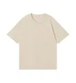 Unisex 260G heavyweight pure cotton drop-shoulder short-sleeved T-shirt in cream - S / Tops / Apricot