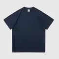 Premium schweres 270G dunkelblaues Baumwoll-T-Shirt mit regulärer Schulterpassform - S / Oberteile / Marineblau