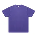Flachbild-Detail eines lila 330G schweren Baumwoll-T-Shirts mit lockerer Passform - S / Lila