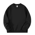 Classic black 320g heavy oversized crewneck sweatshirt for men and women - S / Tops / Crewneck Style / Black