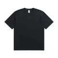 Classic minimalist black loose fit crew neck pure cotton T-shirt for men and women - S / Tops / Black