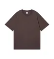 Loose-fit unisex pure cotton drop shoulder t-shirt in chocolate brown - S / Tops / Coffee