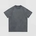 Vintage gewassen grijs 240g puur katoen oversized T-shirt voor heren streetwear stijl - S / Tops / Gewassen Grijs